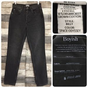 Boyish Billie High Rise Skinny Jeans Women’s 26 Gray Black Button Fly